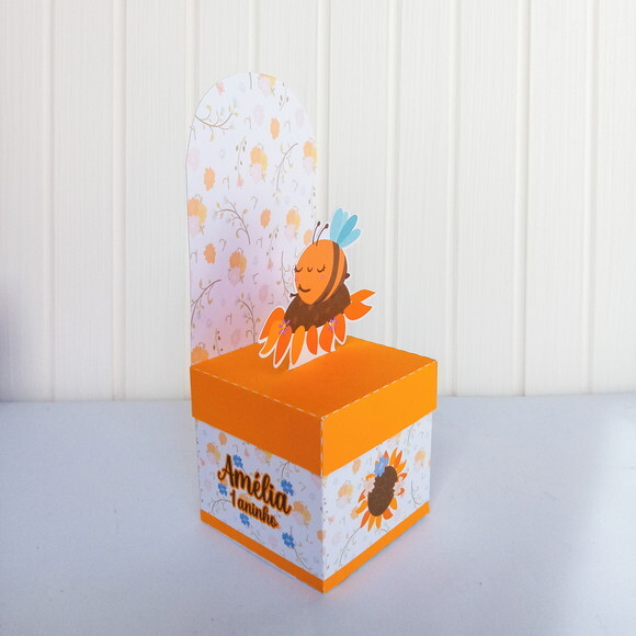 Caixa Cubo com Painel -abelinha