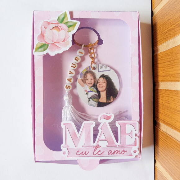 Chaveiro Personalizado com Nome e Foto + Caixa Presenteável