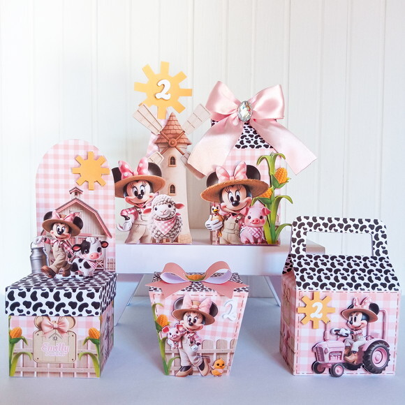 Kit Festa 50 Itens Fazendinha da Minnie