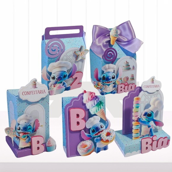 Personalizados Confeitaria do Stitch - 20 Itens