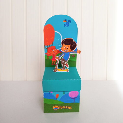 Caixa Cubo com Painel - 3 Palavrinhas