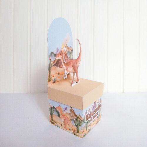 Caixa Cubo com Painel - Dinossauros