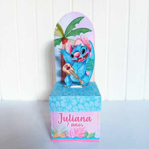 Caixa Cubo com Painel - Stitch e Angel