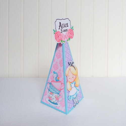 Caixa Pirâmide - Alice no Pais das Maravilhas