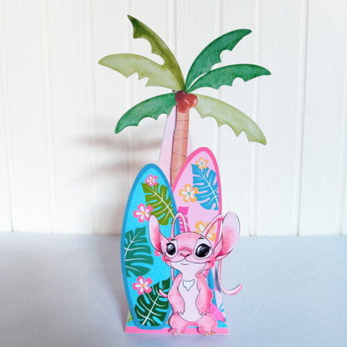 Caixa Pirâmide - Stitch e Angel