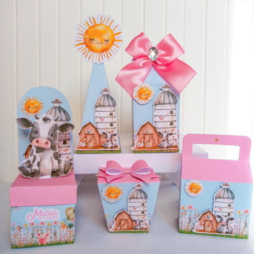 Kit Festa 20 Itens Fazendinha Rosa