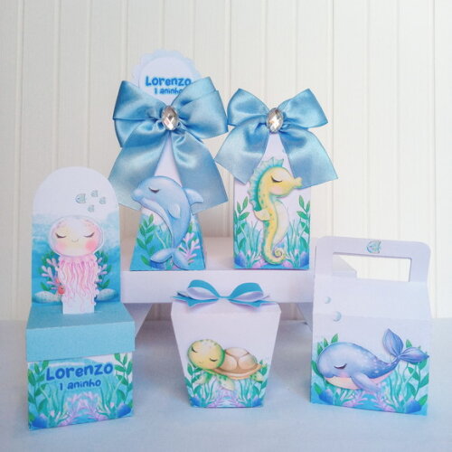 Kit Festa 20 Itens Fundo do Mar