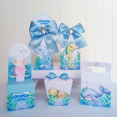 Kit Festa 50 Itens Fundo do Mar
