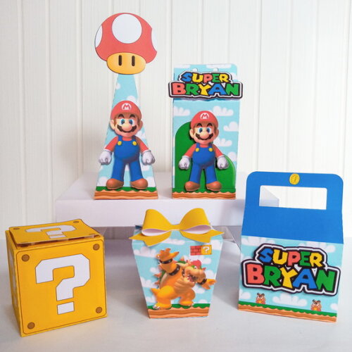 Kit Festa 50 Itens Mario Bross
