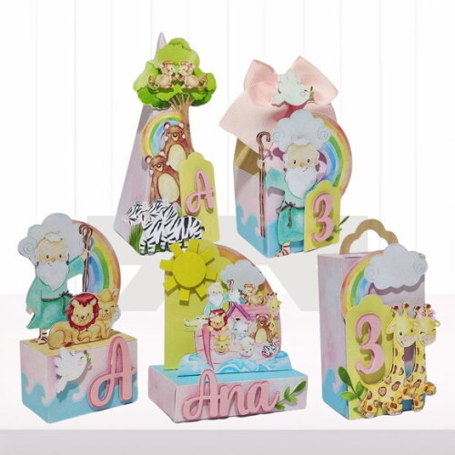 Personalizados Arca de Noé Menina - 20 Itens