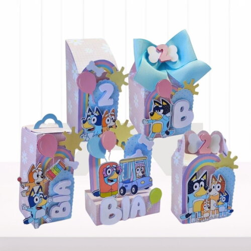 Personalizados Bluey e Bingo - 30 Itens