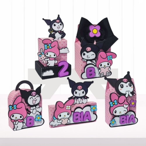 Personalizados My Melody e Kuromi - 20 Itens