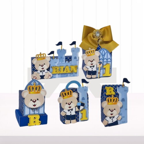 Personalizados Ursinho Realeza - 40 Itens