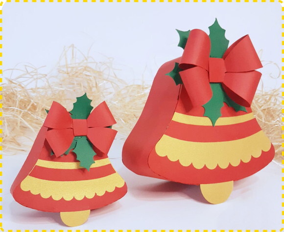 Arquivo Corte Kit Silhouette Caixa Sino de Natal