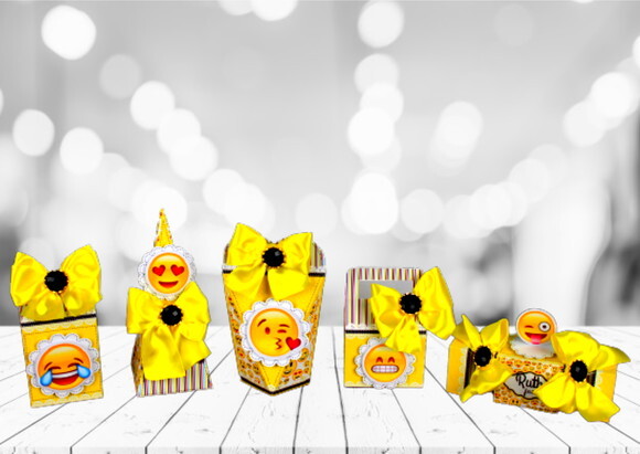 ARQUIVO CORTE KIT SILHOUETTE EMOJI LUXO