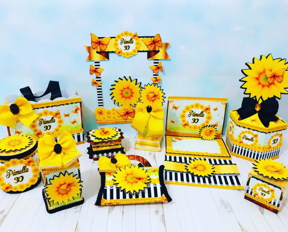 ARQUIVO CORTE KIT SILHOUETTE GIRASSOL LUXO 2019