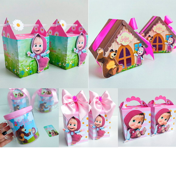 Arquivo Corte Kit Silhouette Marsha e o Urso Luxo