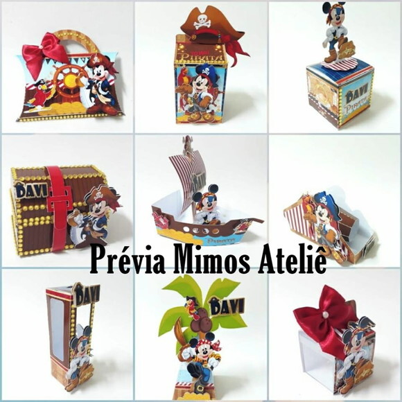 ARQUIVO CORTE KIT SILHOUETTE MICKEY PIRATA LUXO 2019