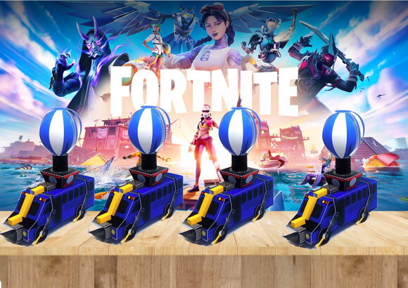 Arquivo Corte Kit Silhouette Onibus Fortnite