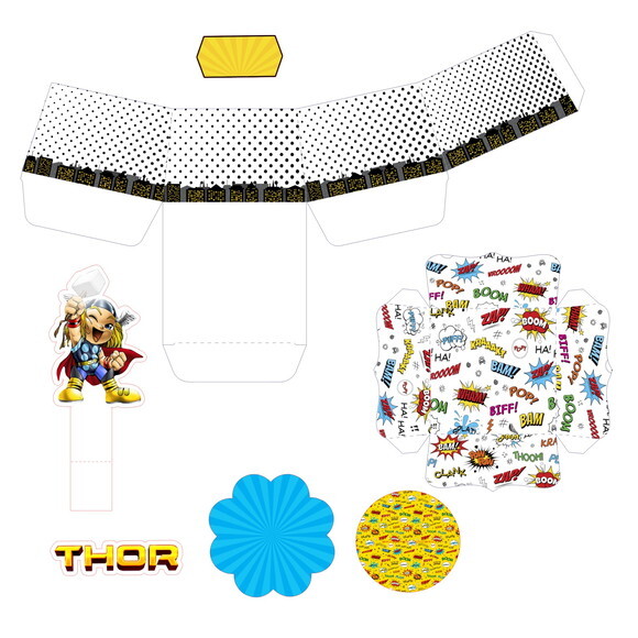 Arquivo Corte Kit Silhouette Thor Cute 2 com Martelo Tubete
