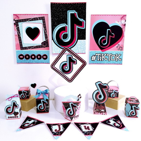 ARQUIVO CORTE KIT SILHOUETTE TIK TOK LUXO