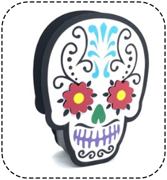 ARQUIVO CORTE SILHOUETTE CAIXA CAVEIRA MEXICANA