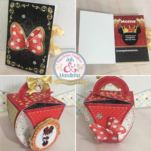 ARQUIVO CORTE SILHOUETTE MINNIE VERMELHA LUXO