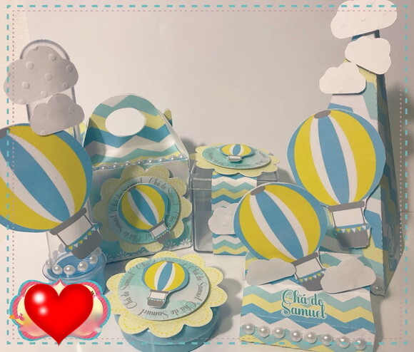 ARQUIVO DE CORTE SILHOUETTE BALÃO AZUL E AMARELO