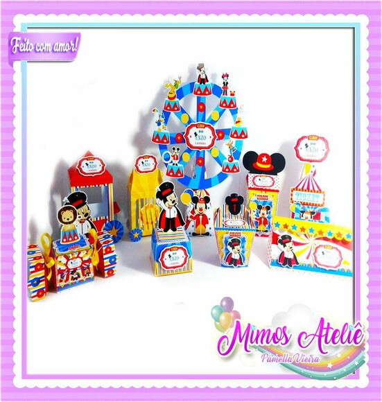 ARQUIVO DE CORTE SILHOUETTE CIRCO DO MICKEY LUXO 2018