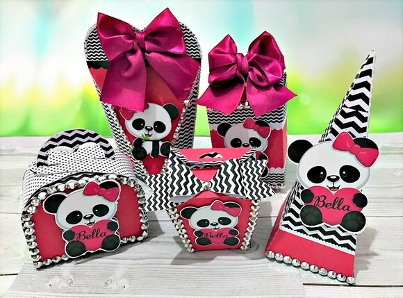 ARQUIVO DE CORTE SILHOUETTE PANDA ROSA LUXO 2018