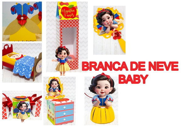 Arquivo Digital de Corte Branca de Neve Baby Studio