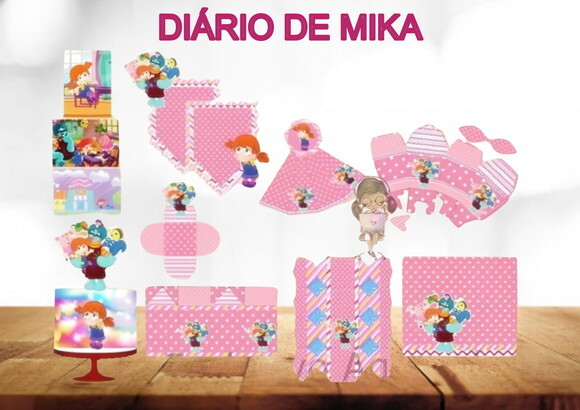 Arquivo Digital de Corte Silhouette Diário de Mika