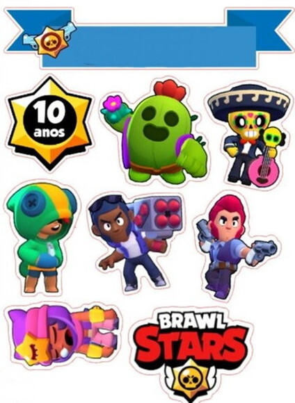 Arquivo Silhouette Topo Bolo Brawl Stars