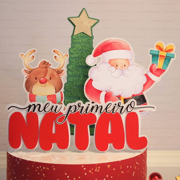 Arquivo Silhouette Topo Bolo Natal