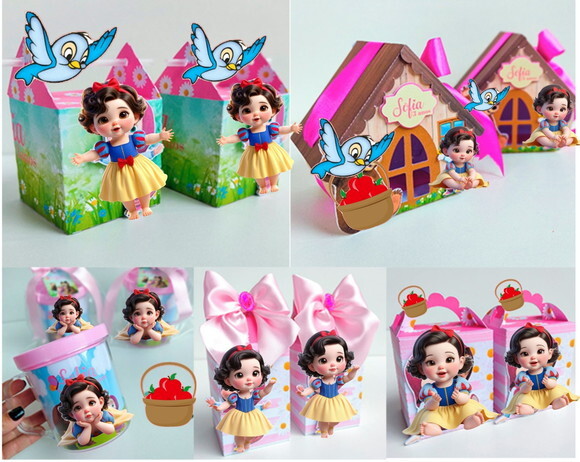 Branca de Neve Cute Baby Arquivo de Corte Studio e pdf
