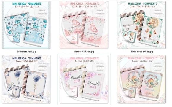 Combo Arquivos de Agendas Luxo