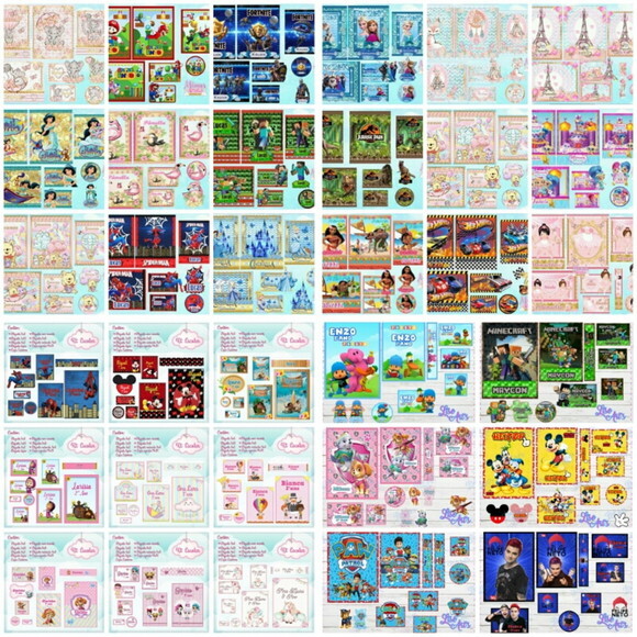 Combo Arquivos de Capas de Caderno e Etiquetas