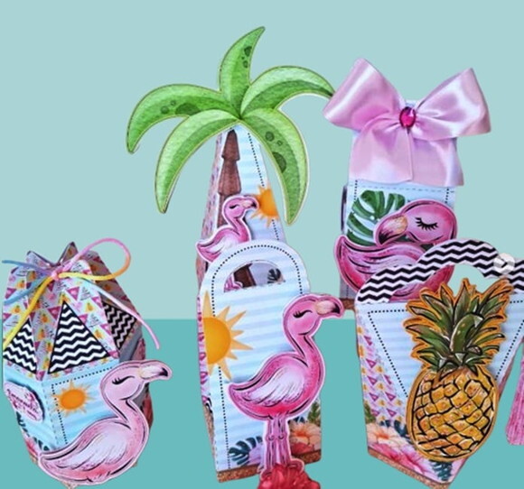 Flamingo Tropical Luxo Arquivo de Corte Studio e pdf