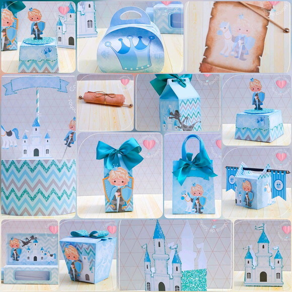 KIT DIGITAL ARQUIVO DE CORTE SILHOUETTE REALEZA AZUL luxo