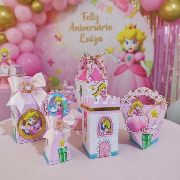 Princesa Peach Arquivo Digital de Corte Studio e pdf