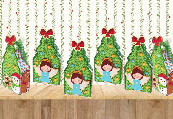 ARQUIVO DIGITAL SILHOUETTE CAIXAS ARVORE DE NATAL