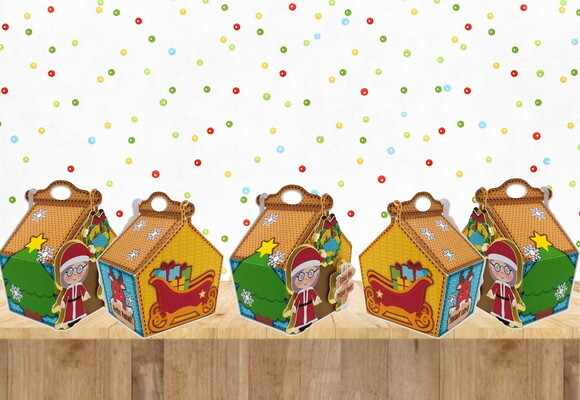 Arquivo Digital Silhouette Caixas Natal Casinha