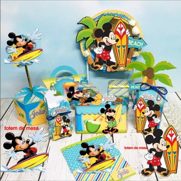 Mickey Surfista Arquivo de Corte Studio e pdf