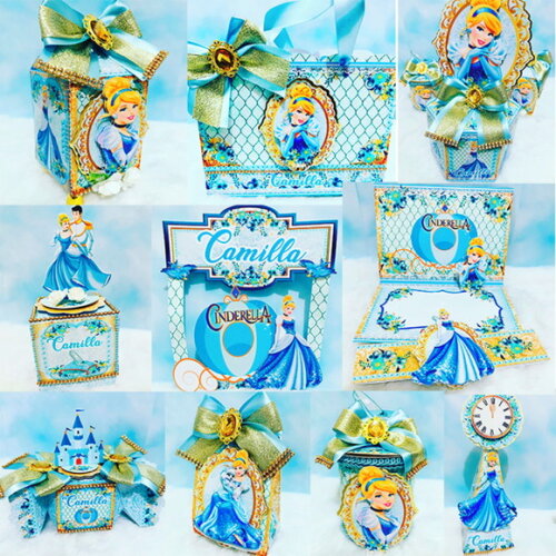 ARQUIVO CORTE KIT SILHOUETTE CINDERELLA LUXO 2019