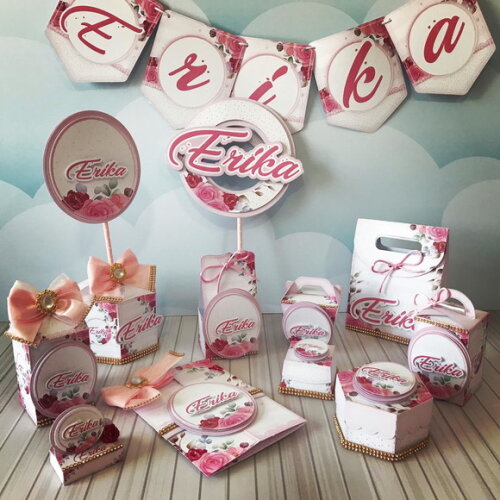 ARQUIVO CORTE KIT SILHOUETTE FLORAL LUXO
