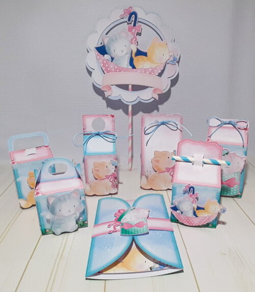 ARQUIVO CORTE KIT SILHOUETTE GATINHOS FESTA EM CASA