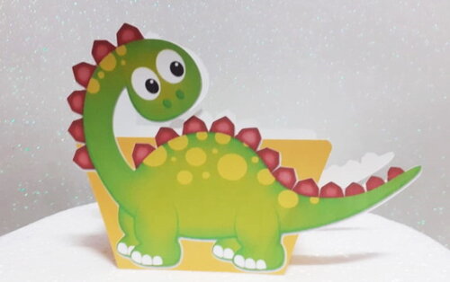 ARQUIVO CORTE SILHOUETTE CENTRO DE MESA DINOSSAURINHO FOFO