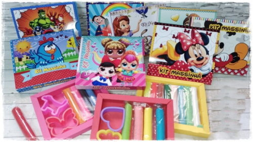 Arquivo Corte Silhouette Kit Caixas Massinha