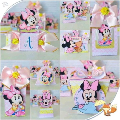 ARQUIVO CORTE SILHOUETTE MINNIE baby ROSA LUXO