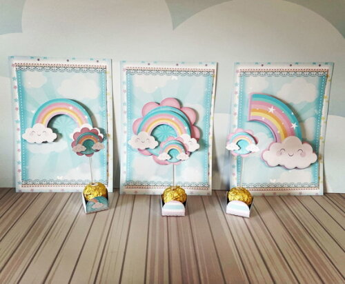 Arquivo de Corte Silhouette Arco Iris Luxo